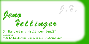 jeno hellinger business card